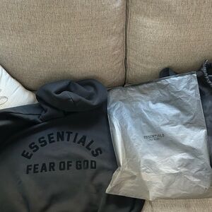 Essentials Charcoal Gray Hoodie